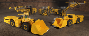 Komatsu loaders and trucks